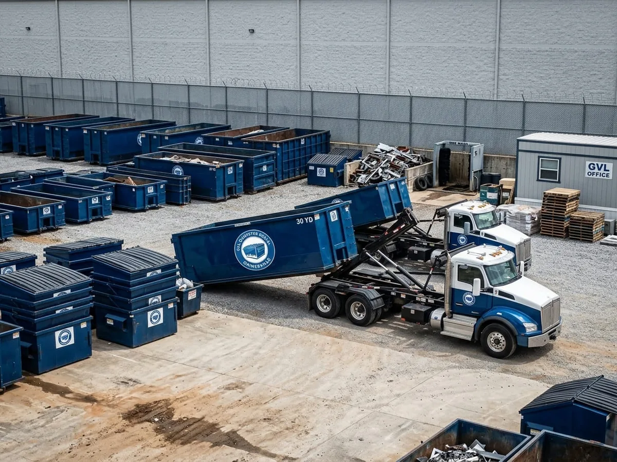 Roll-off dumpster being delivered in Gainesville, FL