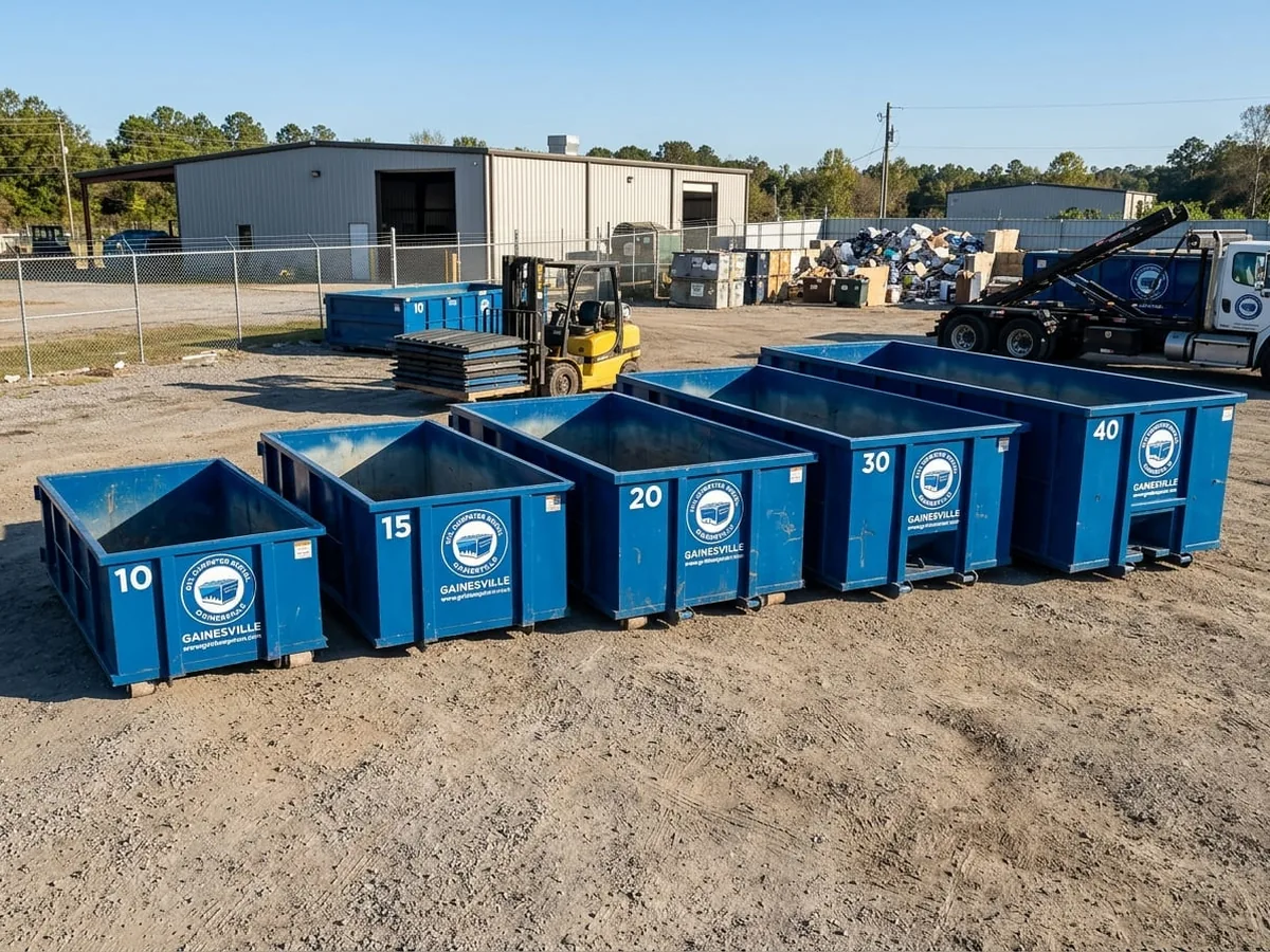 Roll-off dumpster sizes available in Gainesville, FL